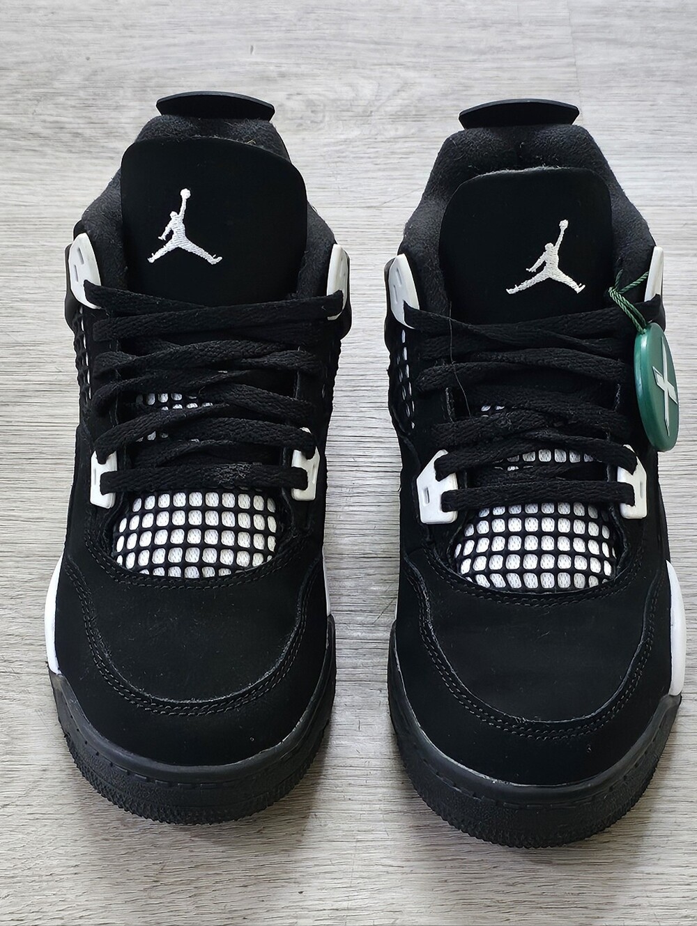 Nike Air Jordan 4 Retro Military Black Kids Size 2Y Black White - Picture 3 of 9